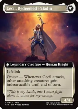 Cecil Dark Knight Extended Art 0445 MTG FINAL FANTASY Rare NP - Image 2