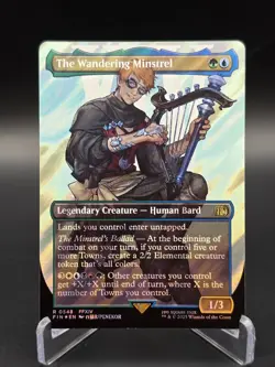 The Wandering Minstrel Borderless Surge Foil 0548 MTG FINAL FANTASY Rare NP Foil - Image 1