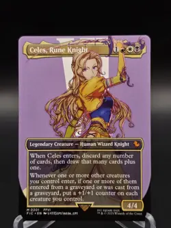 Celes Rune Knight Borderless 0201 MTG Commander FINAL FANTASY Mythic NP - Image 1