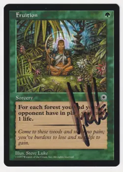 Gold Shadow Signed Fruition Proof MP Portal Artist Steve Luke 1997 MTG Magic AP! - Image 1