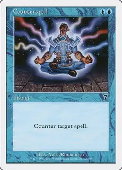 Counterspell MTG Seventh Edition HP Heavily Played - Image 1