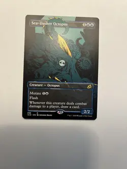 MTG Sea-Dasher Octopus, Ikoria, Extended Art Rare (pack to sleeve) - Image 1