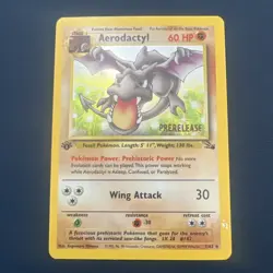 Pokemon TCG Aerodactyl Fossil 1st Edition Holo Unlimited Rare 1/62 - Image 1