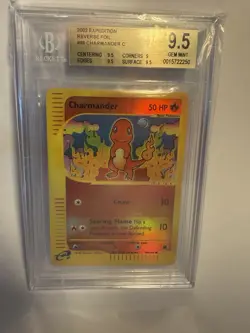 Pokemon TCG Charmander Expedition Base Set Card 98/165 Reverse Holo BGS 9.5 - Image 1