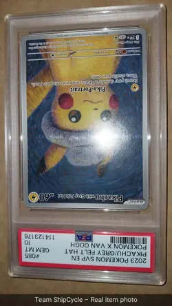 2023 POKEMON SVP ENSV BLACK STAR PROMO 085 PIKACHU WITH GREY FELT HAT PS G2U - Image 4