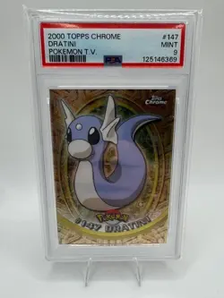 2000 TOPPS CHROME POKEMON T.V. #147 DRATINI PSA 9 - Image 1