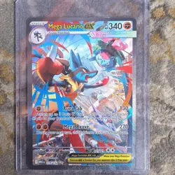 Pokemon Mega Lucario EX 179/132 Full Art Holo 340 HP Special Illustration Rare - Image 1