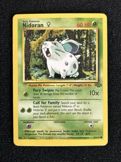 Nidoran, Nidorina, & Nidoqueen 23/64 Jungle Non Holo (LP) Pokemon *FREE SHIPPING - Image 3