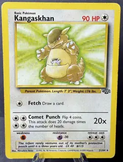 Pokemon TCG - KANGASKHAN - 21/64 - RARE - UNLIMITED - JUNGLE (1999) - WOTC - LP - Image 1