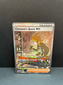 Clemonts Quick Wit 243/191 Pokemon TCG Surging Sparks Special Illustration Rare - Image 1