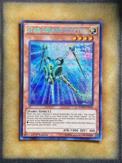 Yugioh Star Seraph Scepter WSUP-EN018 Secret Rare 1st Ed NM - Image 1