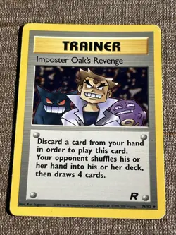 Imposter Oak's Revenge 76/82 Pokemon Card Uncommon Unlimited Team Rocket - Image 2