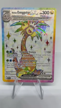 Pokemon TCG Alolan Exeggutor EX 225/191 Surging Sparks Ultra Rare Card - Image 1