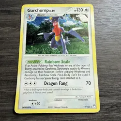 Garchomp 9/123 Mysterious Treasures 2007 Reverse Holo Rare Pokemon Card HP - Image 1