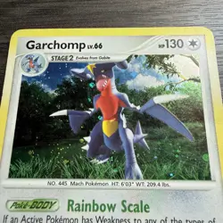 Garchomp 9/123 Mysterious Treasures 2007 Reverse Holo Rare Pokemon Card HP - Image 2