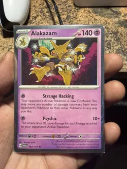 Pokemon TCG Card Alakazam TCG TWM 82/167 Cosmos Holo Promo Card Near Mint sealed - Image 1