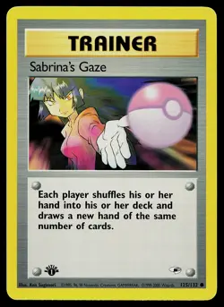 Pokemon Card - Sabrina's Gaze Gym Heroes 125/132 Common 1st Edition - Image 1