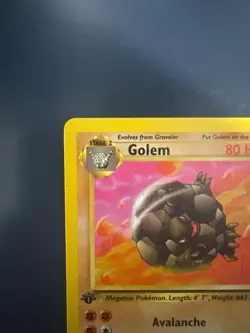 Pokemon TCG Fossil Golem 1st Edition Uncommon Card 36/62 - Image 2