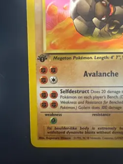 Pokemon TCG Fossil Golem 1st Edition Uncommon Card 36/62 - Image 5