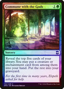 Commune with the Gods FOIL Eternal Masters PLD Green Common MTG CARD ABUGames - Image 1