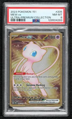 Mew ex (Ultra Premium Collection Metal Card) Pokemon Scarlet & Violet 151 PSA 8 - Image 1
