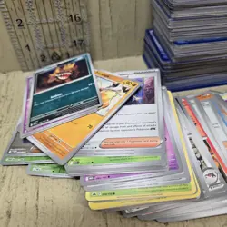 350 Pokemon Card plus 8 Shiny Holo Cards Random Mix English Only. Bulk Lot - Image 2