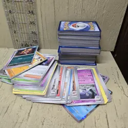 350 Pokemon Card plus 8 Shiny Holo Cards Random Mix English Only. Bulk Lot - Image 3