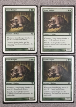 MAGIC THE GATHERING GIANT BADGER 4X PLAYSET - 8TH EDITION - COMMON - LP- MTG - Image 1