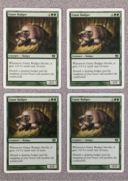 MAGIC THE GATHERING GIANT BADGER 4X PLAYSET - 8TH EDITION - COMMON - LP- MTG - Image 2