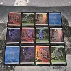 MTG Spider-Man• Mix Full Art Foil Lands Only Lot ▪ 12 - Image 1