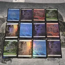 MTG Spider-Man• Mix Full Art Foil Lands Only Lot ▪ 12 - Image 1