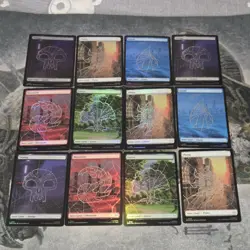 MTG Spider-Man• Mix Full Art Foil Lands Only Lot ▪ 12 - Image 1