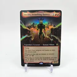 FOIL Electro, Assaulting Battery #260 (Borderless) Marvel's Spider-Man - MTG - Image 1