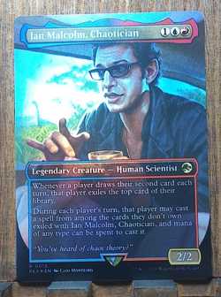 MTG Ian Malcolm, Chaotician ( FOIL Borderless) Universes Beyond: Jurassic World - Image 1