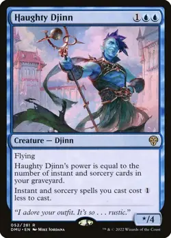 Haughty Djinn NM Rare MTG Dominaria United [DMU] Blue Creature Near Mint Regular - Image 1