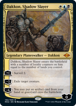 MTG Dakkon, Shadow Slayer - Foil, Modern Horizons 2, Lightly Played, English - Image 1