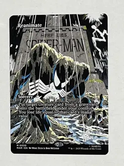 1x Reanimate - Borderless NM-Mint, English Marvel's Spider-Man Bonus Sheet MTG - Image 2