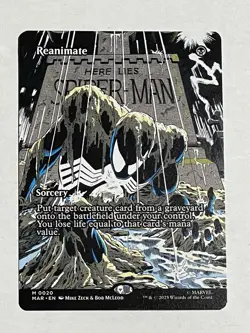 1x Reanimate - Borderless NM-Mint, English Marvel's Spider-Man Bonus Sheet MTG - Image 3