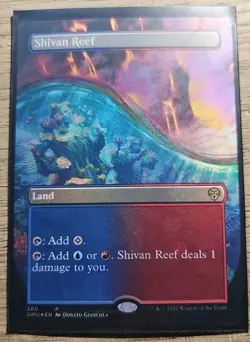 Shivan Reef - BORDERLESS - FOIL - Dominaria United - NM - Image 1