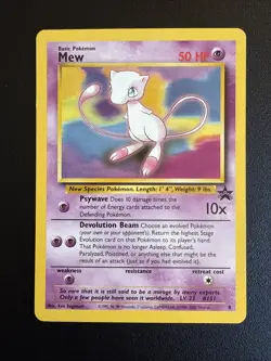 Pokemon TCG Mew 8 Non-Holo Black Star Promo Card Regular Vintage - Image 1