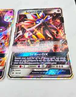 Pokemon Sun & Moon 66/149 & 89/149 “Lunala GX & Solgaleo GX” (Jumbo Promo Set) - Image 5