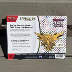 Pokemon TCG Scarlet & Violet 151 Factory Sealed Zapdos Ex Collection Box! - Image 2