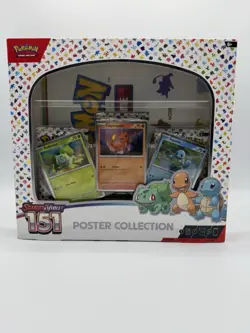 Pokemon 151 Poster Collection Box - 3 Booster Packs + Promos Sealed 820650853166 - Image 1