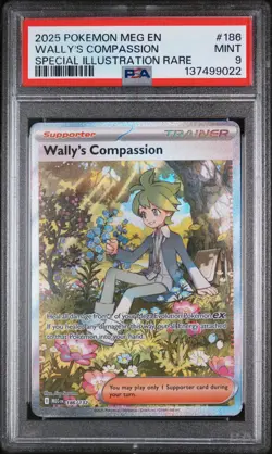 2025 Pokemon Mega Evolution Base #186 SIR Wally's Compassion PSA 9 Mint - Image 1