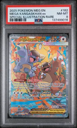 2025 Pokemon Mega Evolution Base #182 SIR Mega Kangaskhan ex PSA 8 NM - Mint - Image 1