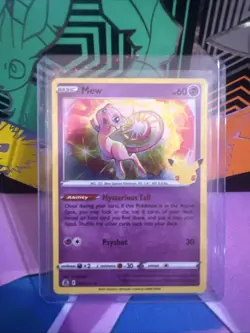 Pokemon TCG Celebrations Mew 11/25 Holo Rare 2021 Anniversary Edition NM Fresh - Image 1