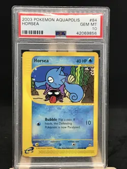 2003 pokemon aquapolis horsea gem mint psa 10 - Image 1