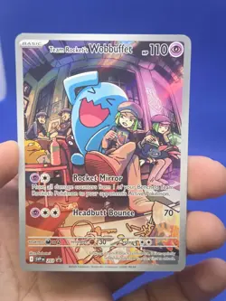 Pokemon Scarlet & Violet Destined Rivals Team Rocket’s Wobbuffet 203 ETB Promo - Image 2