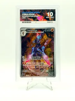 2024 POKEMON SURGING SPARKS IR ILLUSTRATION RARE CERULEDGE 197/191 ACE 10 - Image 1