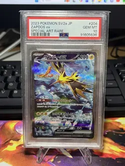 2023 Pokemon SV2a Japanese Zapdos EX Special Rare Art #204 PSA 10 Gem MT - Image 1